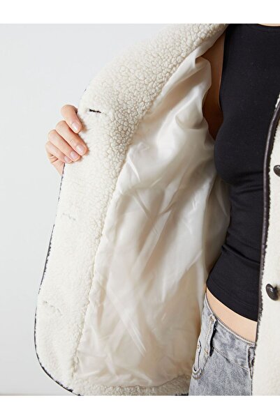 LC Waikiki Jacket Collar Women's Plush Coat