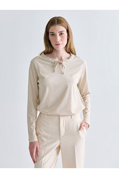 LC Waikiki Ruffled Tie Collar Blouse