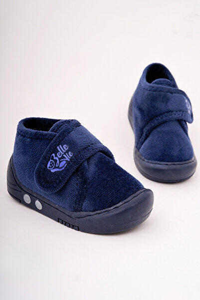 Belle Vie Shoes Navy Blue Plush Lighted Baby-Child Home Boots Slippers