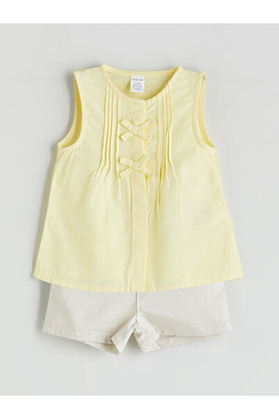 LC Waikiki مجموعة ملابس للفتيات الصغيرات من Shining Store: بلوزة وشورت بفيونك...