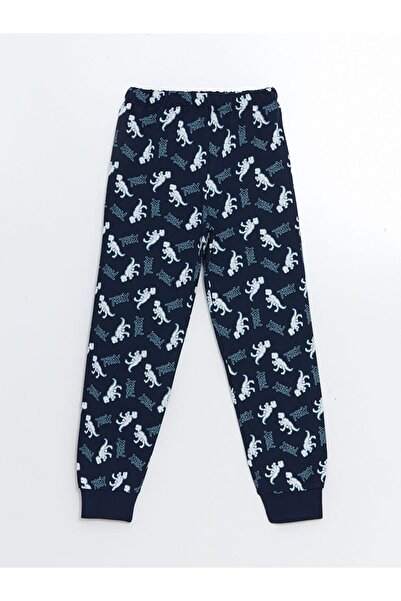 LC Waikiki Bisiklet Yaka Karanlıkta Parlayan Erkek Çocuk Pijama Takımı