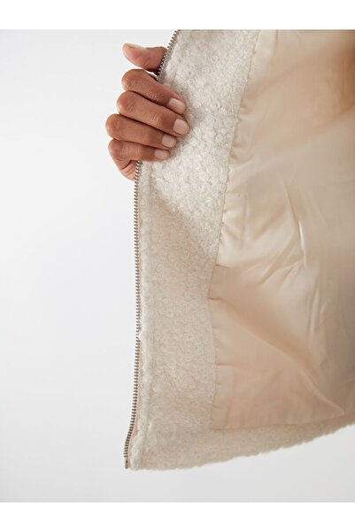 LC Waikiki Women's Plush Coat with Thick Collar