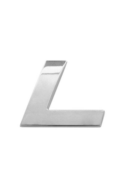 Mega Drive Car Ornament 3D Letter L 26 MM Chrome