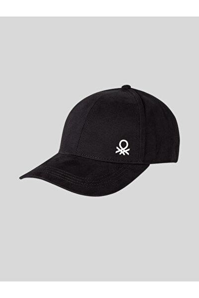 Benetton قبعة أطفال للجنسين من عمر 6 إلى 14 سنة باللون الأسود