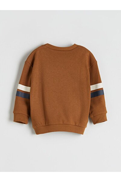 LC Waikiki LCW Kids Детска блуза с дълъг ръкав за момчета с принт на велосипед на врата