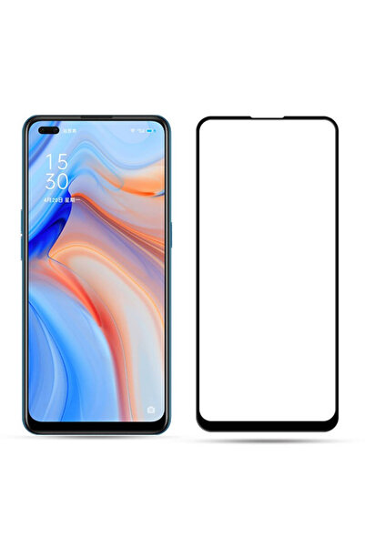 Atlas 5D Full Glue Glass Film Oppo Reno 4 Lite (Μαύρο) ATX