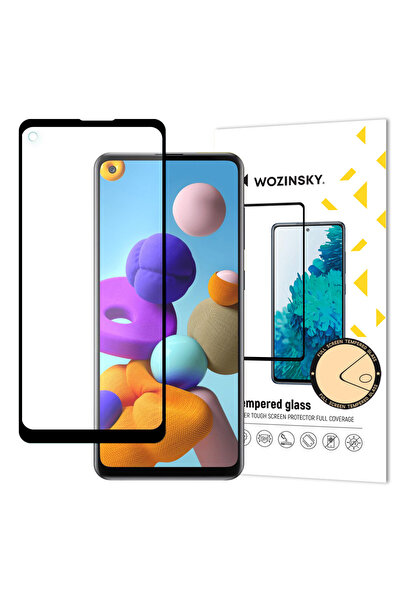 Atlas 5D Full Glue Glass Film SAMSUNG Galaxy A21s (Μαύρο) Θήκη φιλική προς τη...