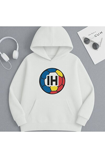 CLASSY.MODA Hanorac cu glugă cu 3 fire și buzunare cangur |   Imprimare digit...