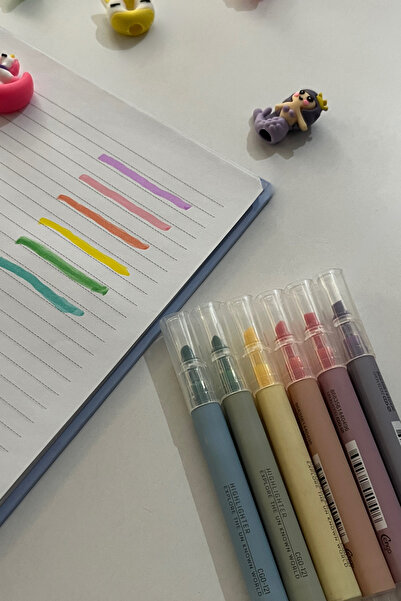 Sone Pastel Renk 6’lı Fosforlu Kalem – Öğrenci, Ofis ve Ajanda Kullanımı İçin