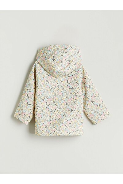 LC Waikiki Lcw Kids Hooded Floral Girl's Raincoat