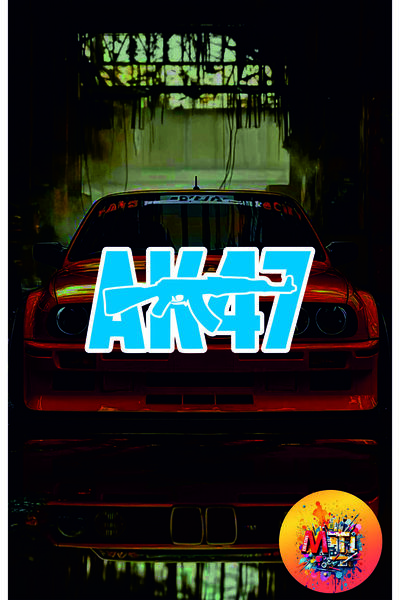 sticker ملصق زجاجي للسيارة والدراجة النارية من Mti Creative AK47 بتصميم Jdm -...