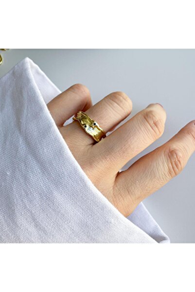 Venus Design Çelik Mavi Taşlı Yüzük