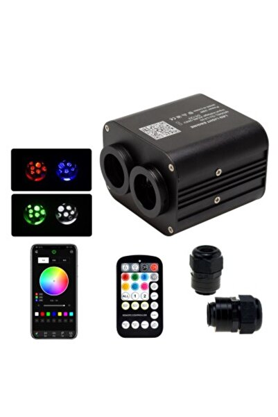 Xenon Bright Fiber Optic Kit Starry Ceiling 20W with TWINKLE, RGBW 1100 Wires 3M 0.75mm with application