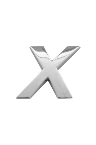Mega Drive Car ornament 3D Letter X 26 MM Chrome