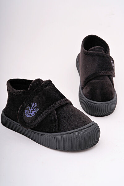 MİDDO Siyah Peluş Çocuk Ev,Kreş Botu Panduf