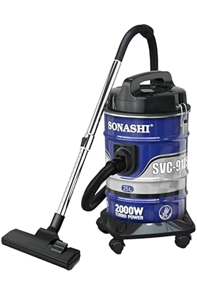sonashi Drum Vacuum Cleaner with 25L Dust Capacity | Strong Suction with Low Noise | Multi-Stage Fil