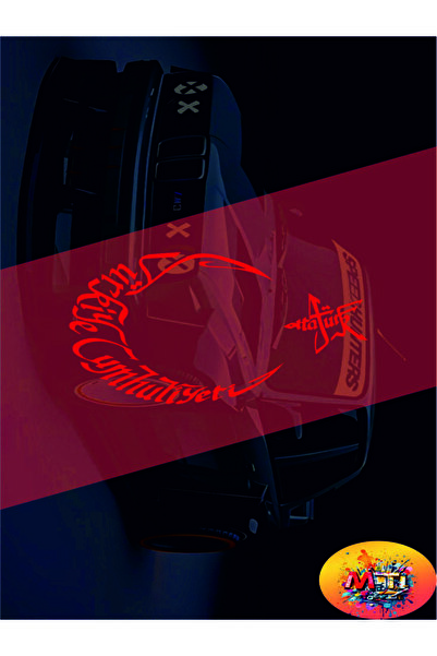 sticker TÜRKİYE CUMHURİYETİ ATATÜRK Yazılı BAYRAK Jdm Araba-Motosiklet Cam Et...