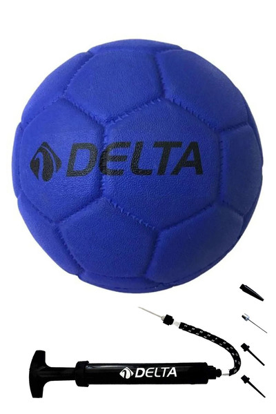 Delta Deluxe Handball Ball and Pump - Durable Ball Made of 100% Rubber Material, Providing Easy Grip