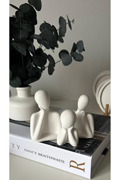 NUNU DESİGN Minimalist Aile Biblosu 3’lü Set | 9-8-6 CM