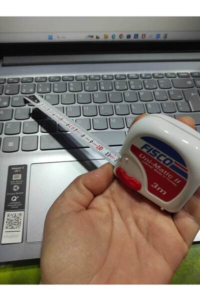 atolyeozyy Çelik Şerit Metre 3 Mt Fisco Stoplu metre uni matik