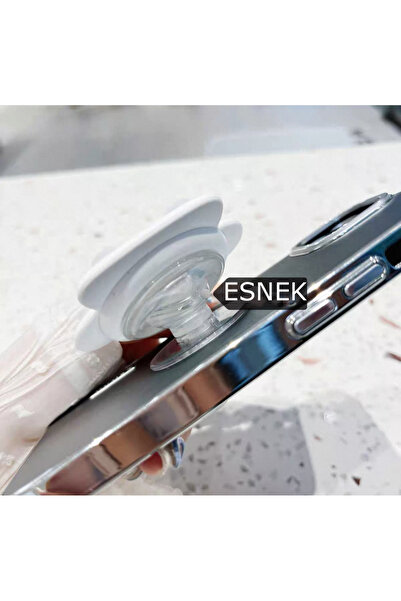 EDELFU Yapışkanlı Pati Desenli Silikon Arkası Vakum, Ayna ve Cama Yapışır Telefon Tutucu Kılıf Popsocketi