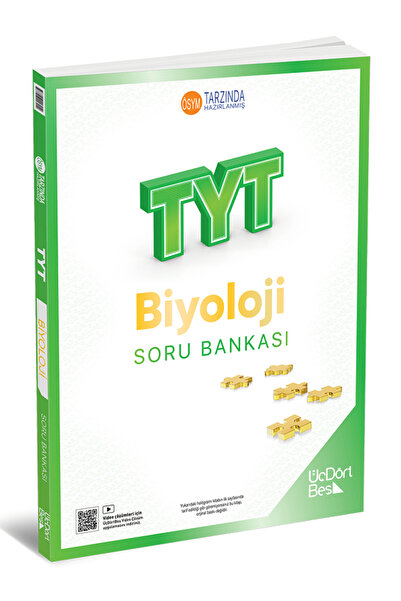 Üç Dört Beş Yayıncılık 345 TYT Biyoloji Soru Bankası-GÜNCEL BASKI 2025-2026/ Üçdörtbeş TYT Biyoloji soru bankası