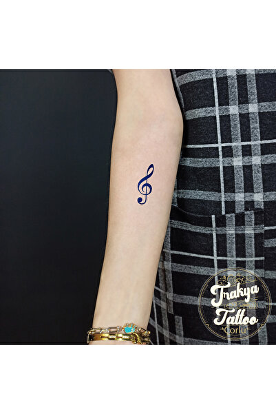 Trakya Tattoo Yarı Kalıcı Dövme Sol Anahtarı Minimal Geçici Dövme MED-138