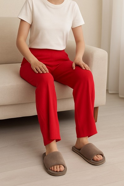 FAMES PİJAMA Winter Pajamas Single Bottom Home Wear