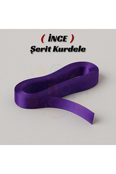 Minopi شريط ساتان أرجواني 1 سم × 10 أمتار، شريط زينة هدايا خاصة للمناسبات الخاصة