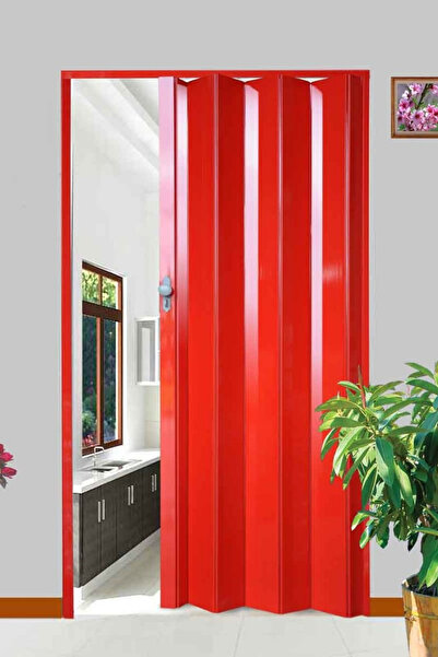 homenter Modern Katlanabilir Highgloss Kırmızı Akordiyon Kapı - 85x203 cm