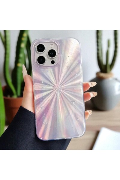 KVK PRİVACY Apple iPhone 15 Pro Uyumlu Çok Renkli Yıldız Patlaması Desenli Pa...