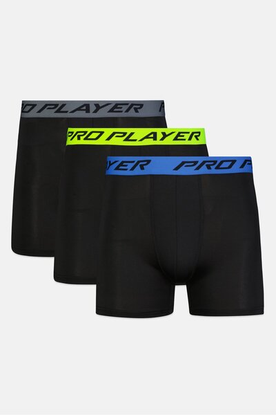 Pro Player Men 3 Pack Brand logo Boxer Brief, Multicolor