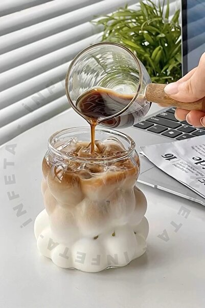 İnfeta كوب بورسليكات مقاوم للحرارة على شكل خرز لتقديم القهوة