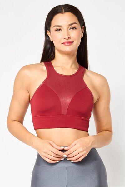 Puma Women Non Padded Sleeveless Training Sports Bra, Maroon