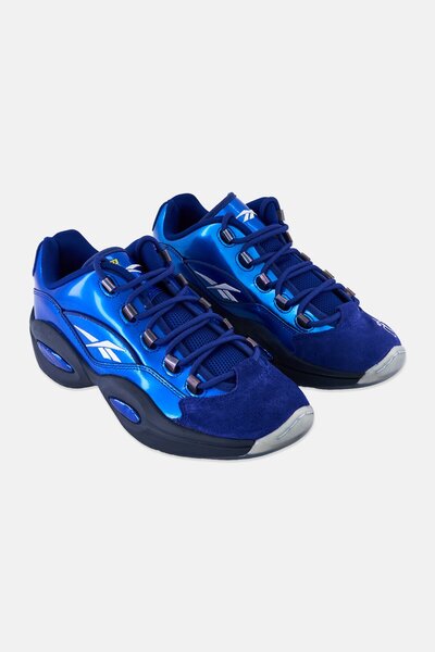 Reebok x Panini Men Question Low Lace Up Basketball Shoes, Royal Blue