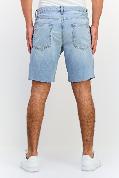 GAP Men Washed Denim Shorts, Blue