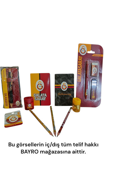 Timon Galatasaray lisanslı kırtasiye seti-rozet (hediyeli)