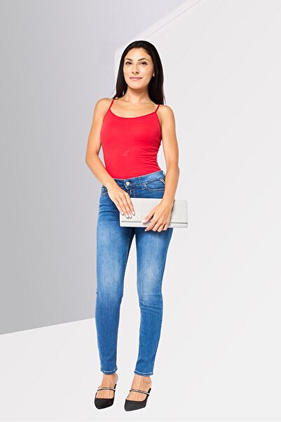 Replay Women Skinny Fit Washed Stretchable Jeans, Blue
