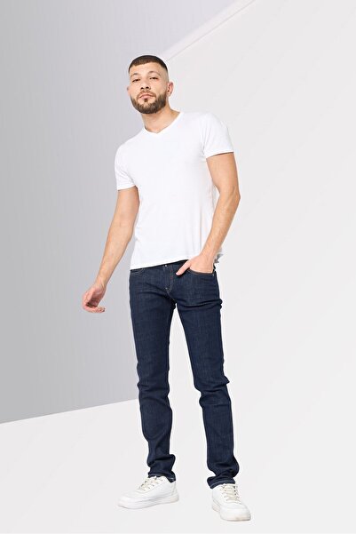 Replay Men Slim Fit Washed Stretchable Denim, Navy