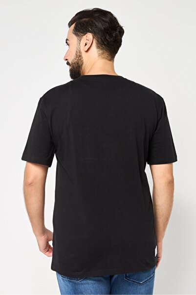 Replay Men Crew Neck Short Sleeve Brand Logo T Shirt, Black