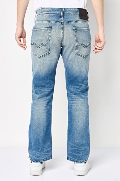 Replay Men Waiton Regular Fit Washed Denim Jeans, Blue