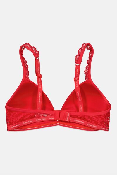 Calvin Klein Women Lightly Padded Wireless Brand Logo Bra, Red
