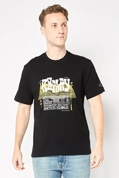 Replay Men Crew Neck Short Sleeves Brand Logo T-Shirt, Black