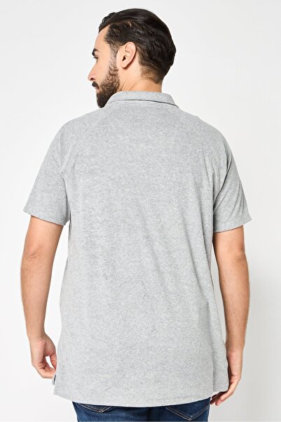 Cerruti 1881 Men Regular Fit Embroidered Logo Short Sleeves Polo Shirt, Light Grey