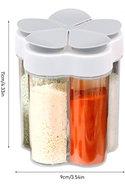 erorex Spice Jars,5 1 Clear Plastic Seasoning Containers,Multipurpose Airtight Condiment Bottle