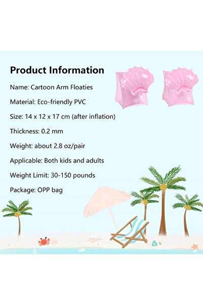 erorex 2Pcs Baby Pool Arm Floaties Baby Floater Swimming Floaters Kids & Toddlers 1 3 Swimming Accessories