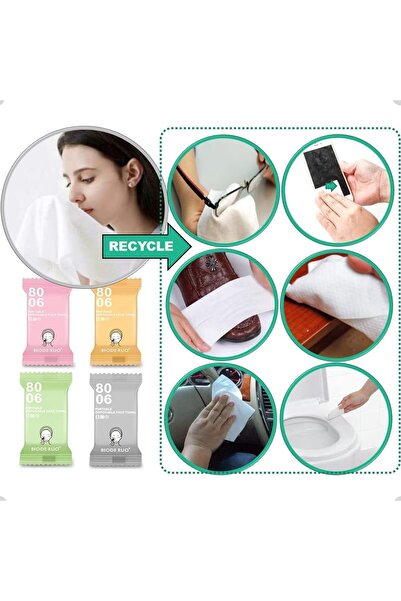 erorex Disposable Face Towel 20 Pcs Disposable Face Towel Premium Compressed Towels Pure Cotton Portable