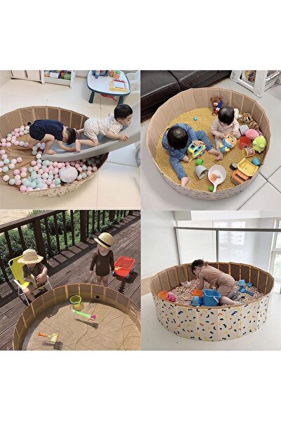 erorex Kids Sand Water Table Foldable Ball Pit Toddlers Game Room Portable Sandbox Pet Bathing Sensory Toy