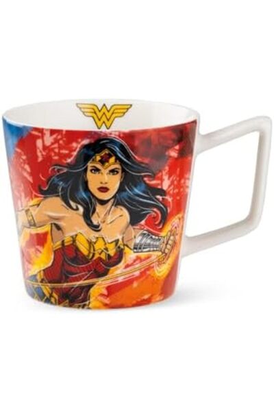 EGAN كوب قهوة سيراميكي من دي سي كوميكس وندر وومن، سعة 430 مل، مناسب للمشروبات الساخنة والباردة | أنيق لهواة الجمع