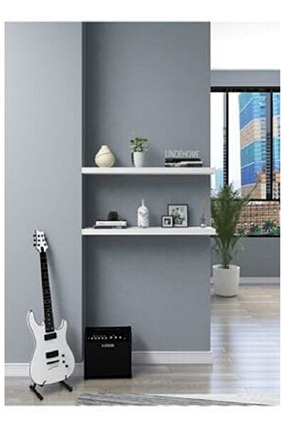 AŞIRCA 100x15 2li duvar rafı kitaplık